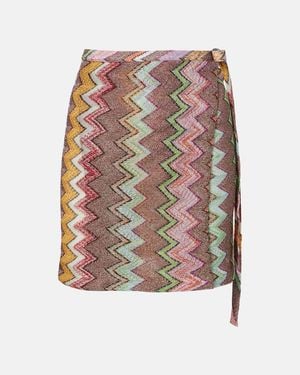 Missoni Zigzag Lame Wrap Skirt - Multicolour
