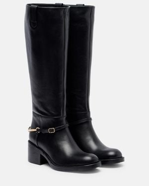 Chloé Dakota Leather Knee-High Boots - Black