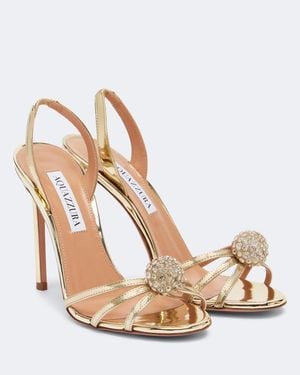 Aquazzura Sandalias Bubble Con Cristales - Metálico