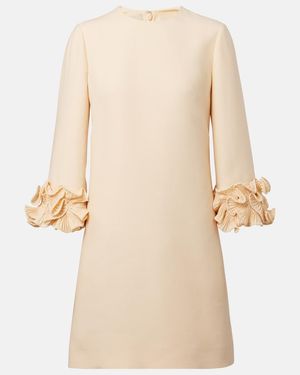 Valentino Crepe Couture Minidress - Natural