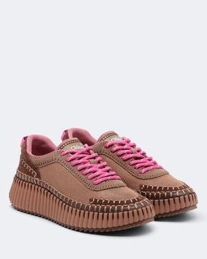 Chloé Zapatillas Con Plataforma Nama Con Piel - Rosa