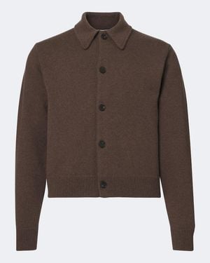 AURALEE Wool Cardigan - Brown