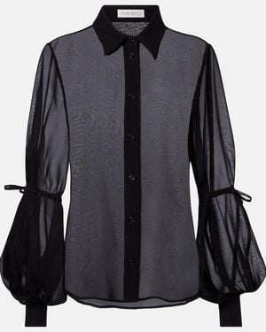 Nina Ricci Bluse Aus Seide - Schwarz