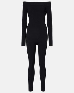 Alaïa Off-Shoulder-Bodysuit - Schwarz