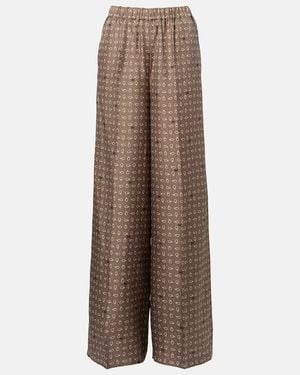 Max Mara Silk Trousers - Brown