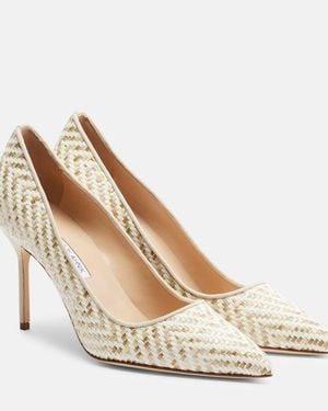 Manolo Blahnik Bb Raffia Court Shoes - Natural
