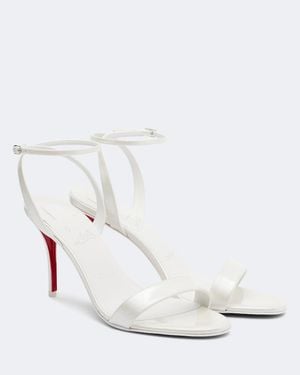 Christian Louboutin Miss Z 80 Patent Leather Sandals - White
