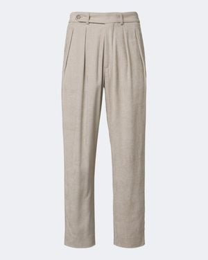 Giorgio Armani Pleated Straight Trousers - Grey