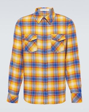 God's True Cashmere Tartan Cashmere Shirt - Orange