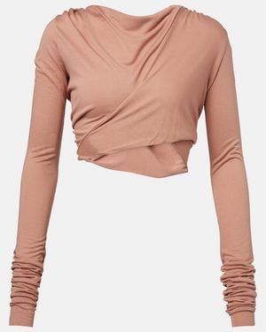 Rick Owens Jade Jersey Crop Top - Pink