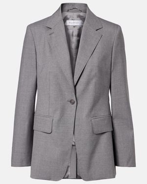 Max Mara Circense Virgin Wool Blazer - Grey