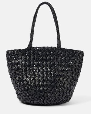 The Row Tote Estelle De Rafia - Negro