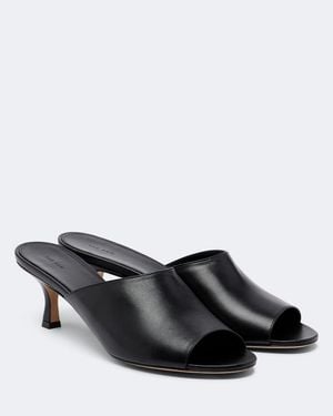 The Row Pantoletten Ella Aus Leder - Schwarz