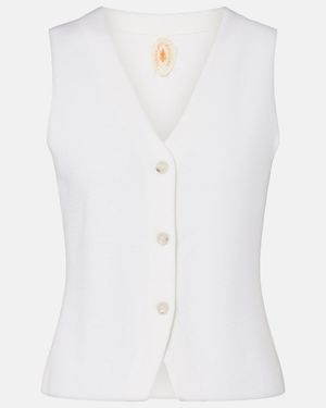 Jardin Des Orangers Virgin Wool Vest - White