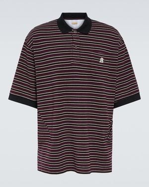 Undercover Striped Cotton Polo Shirt - Red