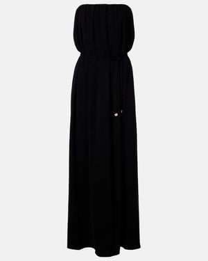 Max Mara Elegante Sax Crepe Strapless Gown - Black