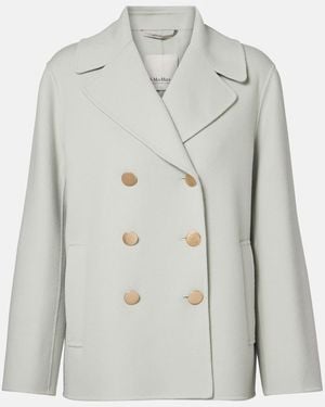 Max Mara Margot Double-Breasted Virgin Wool Jacket - Grey