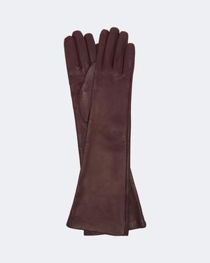 Nour Hammour Gants En Cuir - Rouge