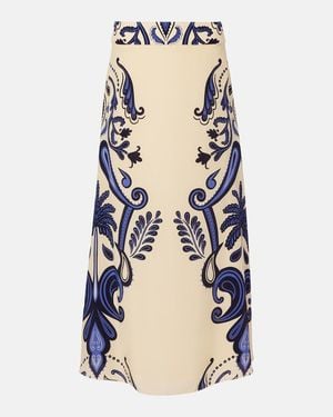 Johanna Ortiz Paisley Silk Maxi Skirt - Natural