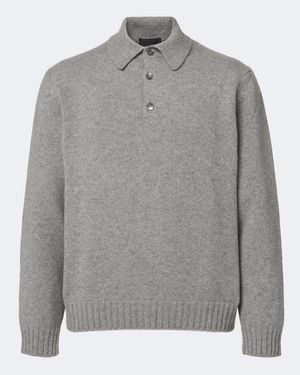 Saman Amel Polopullover Sander Aus Kaschmir - Grau