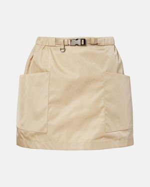 Prada Minirock Aus Re-Nylon - Natur