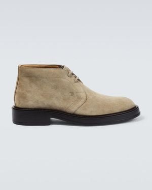 Tod's Suede Desert Boots - Natural