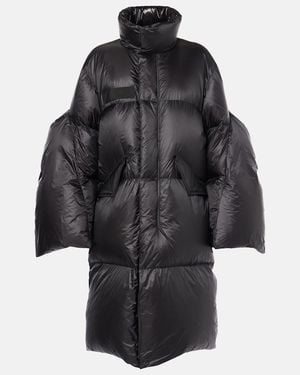 Sacai Down Snap-Front Coat - Black