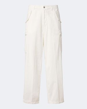 A.PRESSE Cotton Cargo Trousers - White