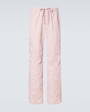 Dolce & Gabbana Striped Straight Trousers - Pink