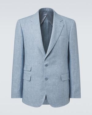 Ralph Lauren Glen Linen-Blend Blazer - Blue