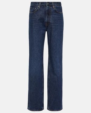 TOTEME Classic Cut High-Rise Straight Jeans - Blue