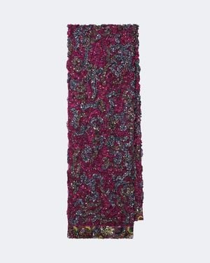 Dries Van Noten Bestickter Schal - Lila