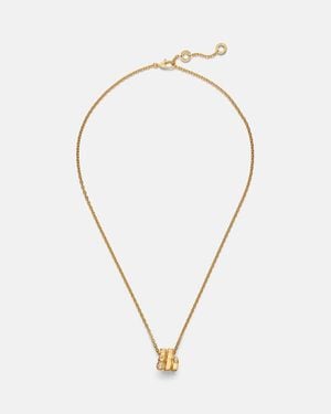 BVLGARI Collar Con Colgante Serpenti Viper De Oro De 18 Ct Con Diamantes - Metálico