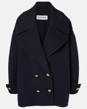 Loewe Abrigo Pebble De Lana - Azul