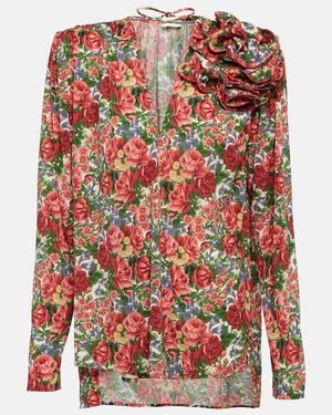 Magda Butrym Floral Blouse - Red