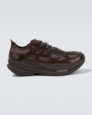 Hoka One One Mach X Caged Running Shoes - Brown