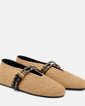 Alaïa Ballerinas With Double Strap - Brown