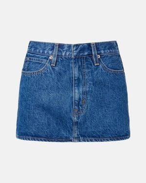 SLVRLAKE Denim Micro Denim Miniskirt - Blue