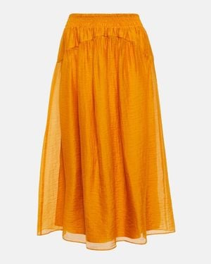 Vince High-Rise Midi Skirt - Orange