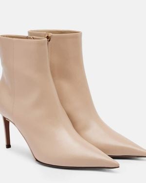 Dolce & Gabbana Leather Ankle Boots - Natural