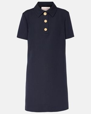 Valentino Crepe Couture Minidress - Blue