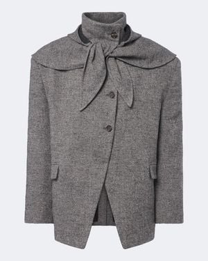 Magda Butrym Blazer Aus Einem Woll- Und Kaschmirgemisch - Grau