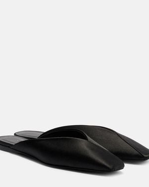 Max Mara Satin Mules - Black