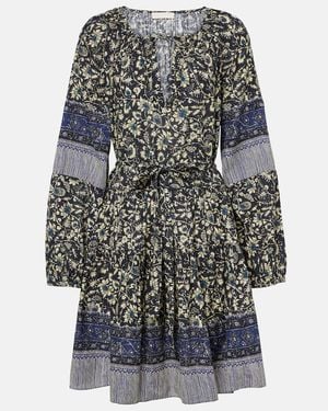 Ulla Johnson Abri Floral Printed Cotton Minidress - Blue