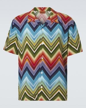 Missoni Zigzag Bowling Shirt - Blue