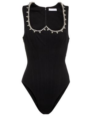 Area Crystal-embellished Bodysuit - Black