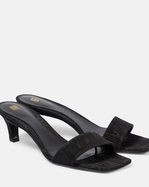 TOTEME Mules Aus Moire - Schwarz