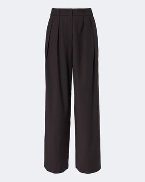 Frankie Shop Ripley Pleated Wide-Leg Trousers - Black
