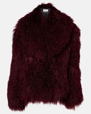Nour Hammour Mirja Shearling Jacket - Purple