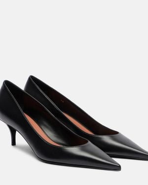 AMINA MUADDI Barbara 55 Leather Court Shoes - Black